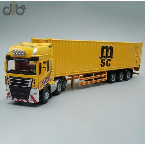 1:55 Diecast Metal Model Toy Tractor Container Truck For Collection