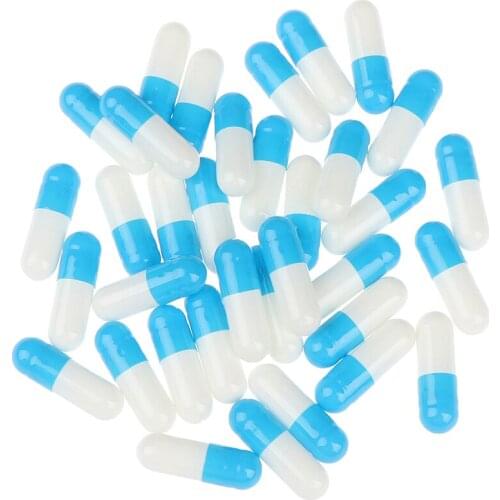 100Pcs/Bottle Empty Hard Gelatin Capsule Size 0# Gel Medicine Pill Vitamins Personal Health Care Pill Cases Splitters