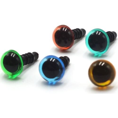 100pcs Plastic Safety Eyes For Toys Glitter Mix Color Craft Doll Eyes Amigurumi For Teddy Bear 12mm Animal Puppet Doll DIY