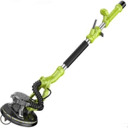 220V 810W 1.9m telescopic hand-held long pole wall grinding machine, disc sanding machine,self-priming dust collection,LED light