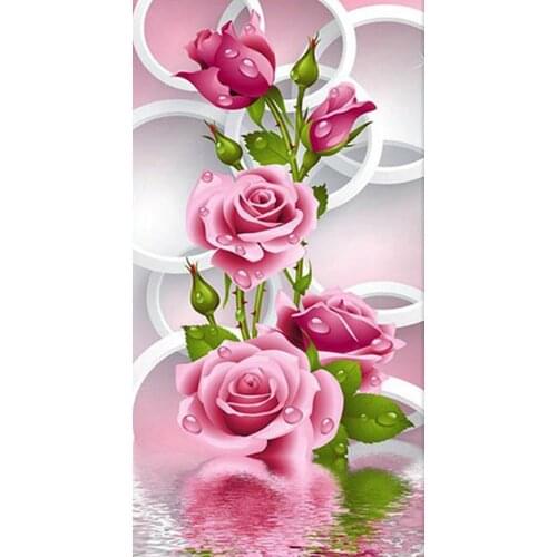 DIY 5d Diamond Embroidery,square&round Diamond Ocean Full rhinestone Red rose 5d Diamond painting cross stitch,needlework