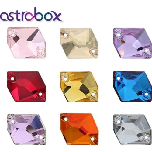 Astrobox Brilliant Color Sew on Rhinestone Applique Sewing Loose Gemstone Flat Back Cosmic Motif Strass Diamond DIY