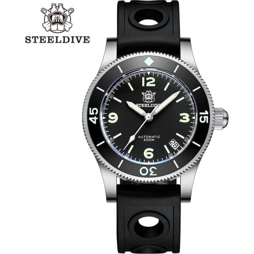STEELDIVE 2020 New Arrival Fifty fathoms Dive Watch Men Japan NH35 Automatic Mechanical Watches Men Calendar C3 Luminous