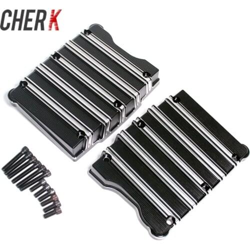 Cherk Motorcycle Black Parts CNC Aluminum Rocker Box Top Cover Case For Harley Davidson Twim Cam 1999-2017 Dyna Softail