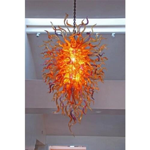 Custom Decorative Hand Blown Glass Modern Crystal LED Chandelier