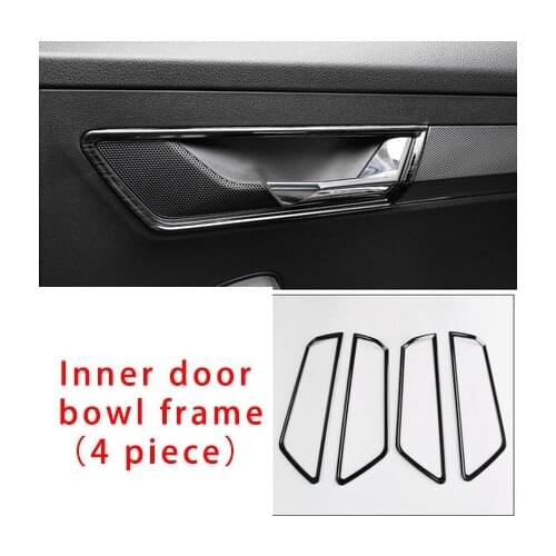 For Skoda KAROQ ABS chrome black Inner door bowl frame 4pcs