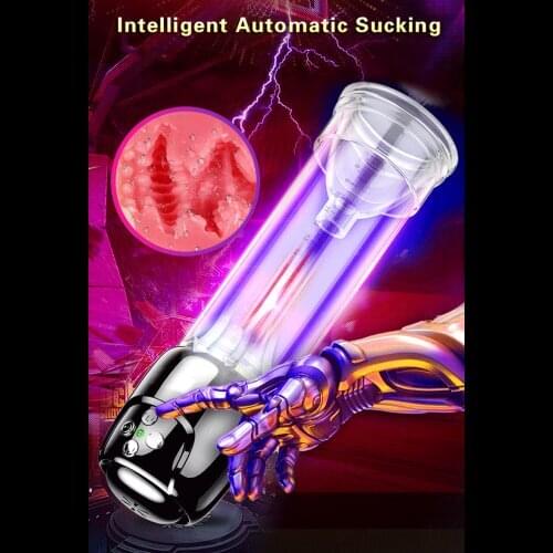 Blowjob machine electric penis enlargement pump vagina real pussy Vacuum Masturbation Cup Automatic Penis Extend sex toy for men