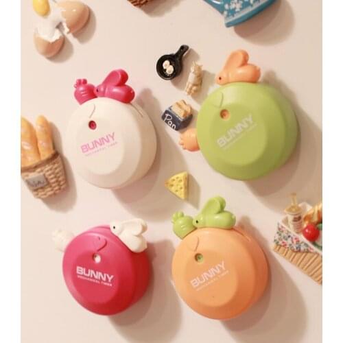 60 minutes Cartoon Mechanical Alarms Magnetic Timer Creative Rabbit Reminder Kitchen Supply Kitchen Timer baking timer clock