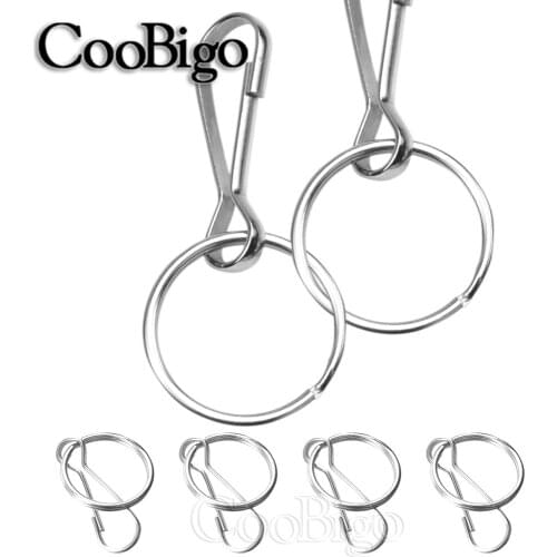 30pcs Metal Keychain KeyRing Split Ring Key fob for Backpack Outdoor Paracord Phone Lanyards Key Chains DIY Accessories