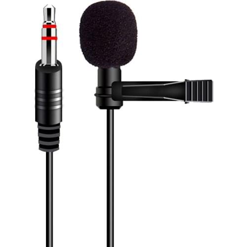 Professional Lapel Microphone Audio Video Recording Mic for Mobile Phones Camera Notebook Loudspeaker Mixer Condenser Mic Wired