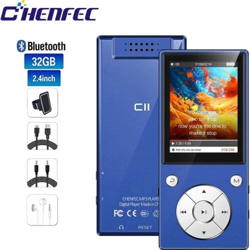 New Bluetooth MP3 Music Player Built-in Speaker with Metal TFT Screen Lossless Sound Player Support FM Radio SD Card up to 128GB