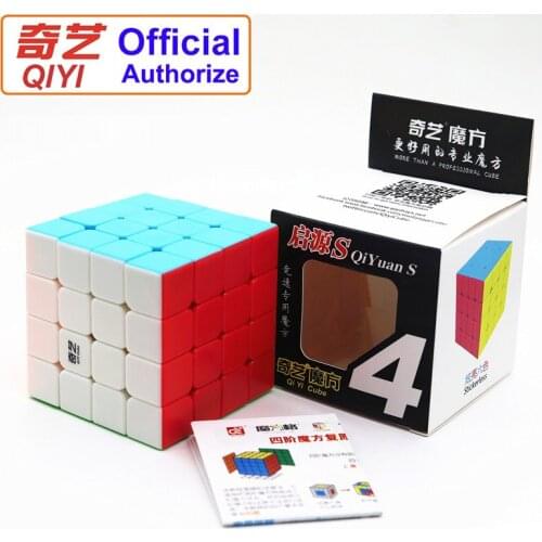 QIYI Professional Spring 4x4x4 Magic Cube Speed Smooth Feel Good Does Not Fade Cubo Magico Educational Toys for Children QY-4-SS