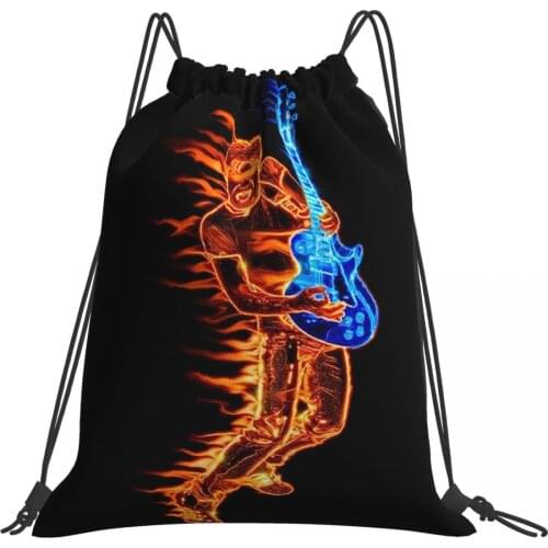 Ohmelody Music Characters Men Women Drawstring Backpack Boys Girls School Bookbag String Straps Travelling Cycling Yoga Bags