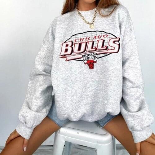 Gray Letter Print Sweatshirt Women Oversized Hoodie Brand Design Plus Size High Street Fashion Tops Sports Girls Vintage Winter