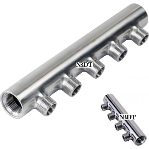 304 Stainless Steel G3/4" G1/2" 2 - 8 Ports Water Manifold Distributor Distribution Sanitary Fitting Underfloor Heating System