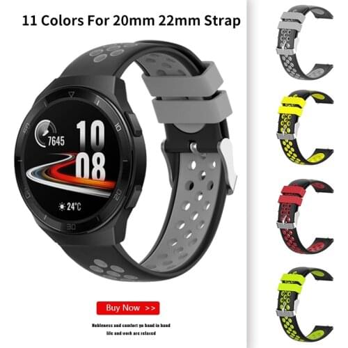 Sports Silicone Strap for HUAWEI WATCH GT 2 Pro GT2 46mm 42mm Band for HONOR Magic / MagicWatch 2 20mm 22mm Breathable Watchband