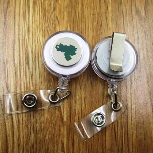 Venezuela Teeth ID Badge Reel gift for him/her friend family retractable recoil id badge holder work fun