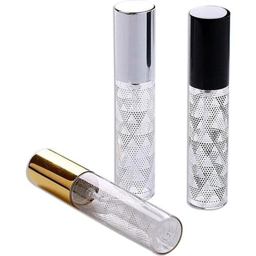 Vintage Refillable Perfume Bottles Glass Empty Spray Bottle, Perfume Atomizer Triangle Print 10ml Fragrance Fine Mist Spray