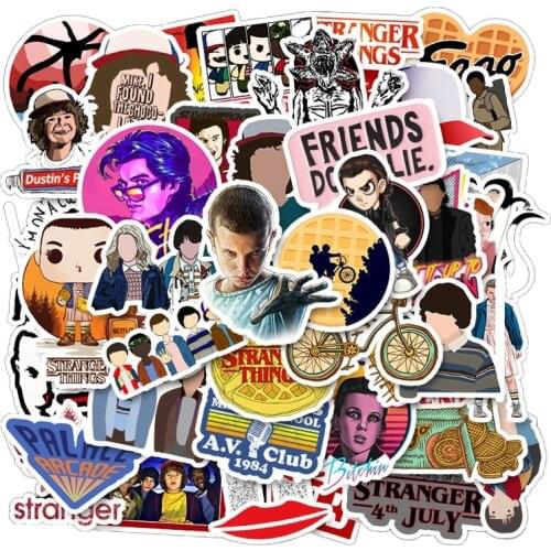 10/50PCS New Stranger Things 3 Tv Show Cute Cartoon Funny Toy Stickers Adult Children Bicycle Car Luggage Cute Laptop Water Cup