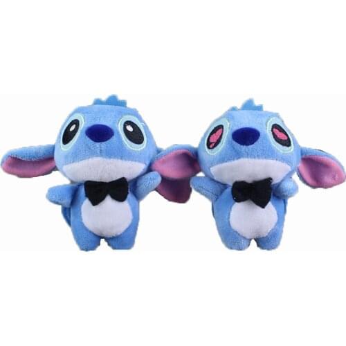 2pcs/lot 10cm Lilo and Stitch Plush Toy Stitch Stuffed Dolls Keychain Pendants Car Decoration