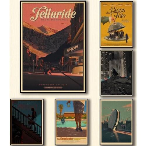 35 Designs Laurent Durieux Art Work Kraftpaper Movie Poster Home Decal Art Painting Funny Wall Sticker for Coffee House Bar 2