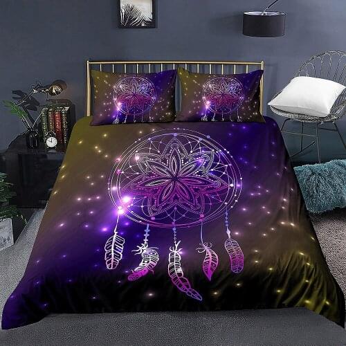 3D Dream Catcher Net Printed Polyester Duvet Cover Quilt Cover for Bedroom Bedspread Blanket Cover Bedding Set Home Bed Decor