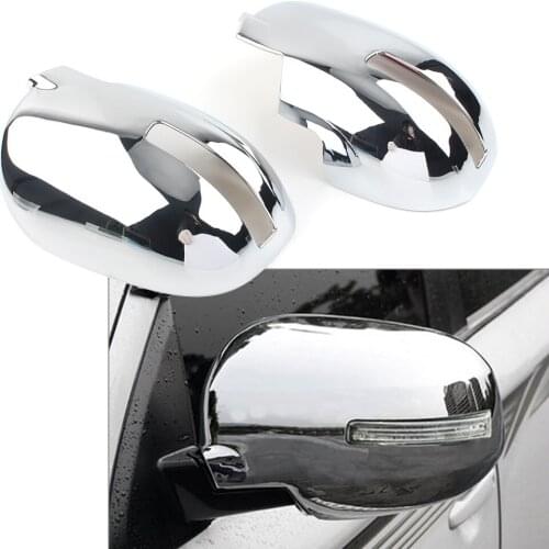 2Pcs Car Door Side Rear View Mirror Chromium Styling Trim Cover For Mitsubishi Outlander 2013 2014 2015 2016 ABS Plastic