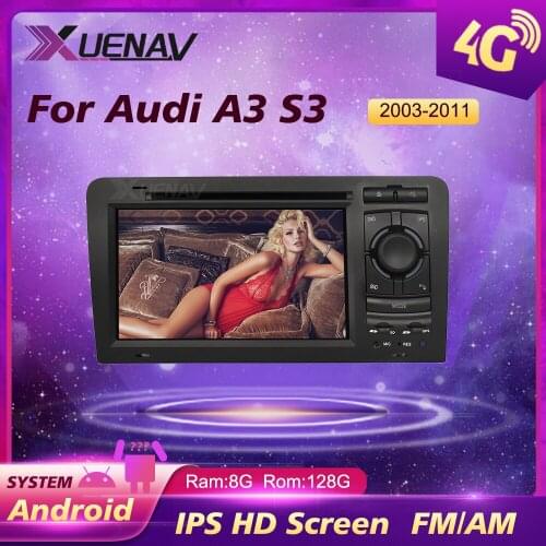 GPS Radio Stereo for Audi A3 S3 2003-2011 Car Multimedia Player Android system HD Touch Screen head unit wireless carplay 2 din