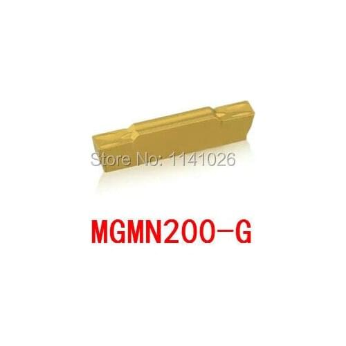 Free shopping 10pcs MGMN200-G NC slot cutting slot cutter carbide hard alloy blade yellow car suitable for steel parts