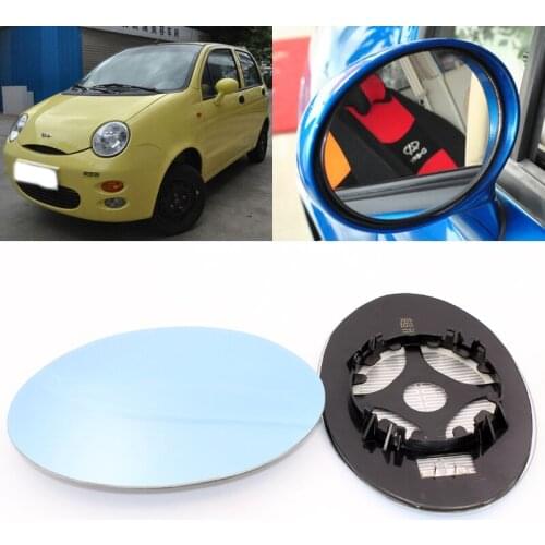 For Chery QQ3 Car Side View Door Wide-angle Rearview Mirror Blue Glass With Base Heated 2pcs