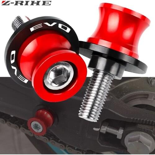 EVO LOGO Motorcycle CNC Alumium Accessories Spools Slider Swingarm Stand Screws For DUCATI MONSTER S 821 695 1100/S/EVO 1200/S