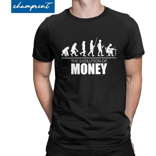 The Evolution Of Money T Shirt Men Women Vintage T-Shirt Bitcoin Crypto Cryptocurrency Btc Tees Short Sleeve Tops Gift Idea