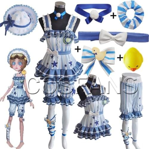 9PCS Identity V Tracy Reznik Re-Swim Cosplay Costume Re-Swim Cute Sports Meeting Swimsuit Costume Halloween cosplay costume