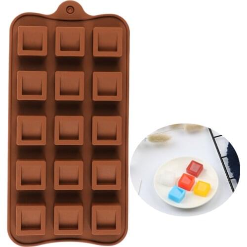 Small Cube Chocolate Molds For Chocolate Candy Pudding Baking Accessories Fondant Candy Silicone Cake Decoration DIY Molds