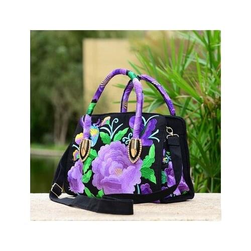 Multi Fashion Embroidery Handbags!Multi-use Floral embroidery Shoulder&Handbag Top All-match Vintage One-shoulder party handbag