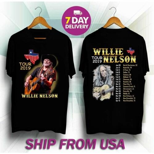 Willie Nelson Tour Dates 2019 T SHIRT S-3XL MENS