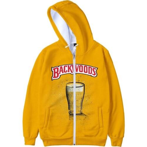 New Backwoods Letters Print Men Women Hoodies Hooded Sweatshirt Hoody Streetwear Harajuku Zipper Custom Clothing