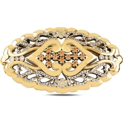 Silverlina Silver Zircon Stone Authentic Brooch