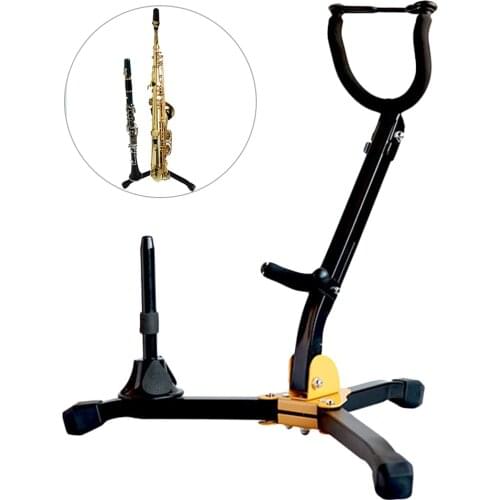Foldable Portable Alto Tenor Saxophone Stand Sax Tripod Holder Instrument Saxophone Accessories for Saxophone Clarinet Flute