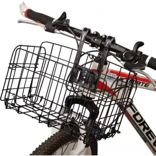 Foldable wire basket front bag rear hanging basket mountain bike folding bicycle basket