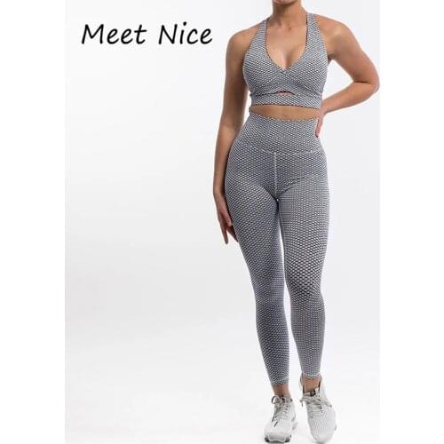 Sport 2 Two Piece Set Women V Neck Top and Ruched Pants Set Sexy Summer Sleeveless Casual Tracksuit Women Conjunto Feminino