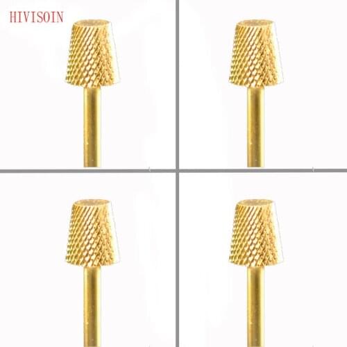 HIVISOIN Carbide Nail Drill Bit - Tapered Backfill Bit F (Gold)