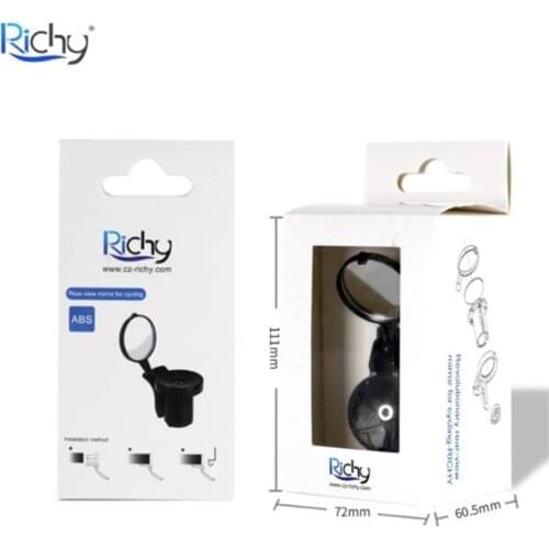RICHY Ultralight Road Bicycle Rearview Mirror 360 Rotation Reflector Safety Mirror 20-40meters Bicycle Safety Accessories