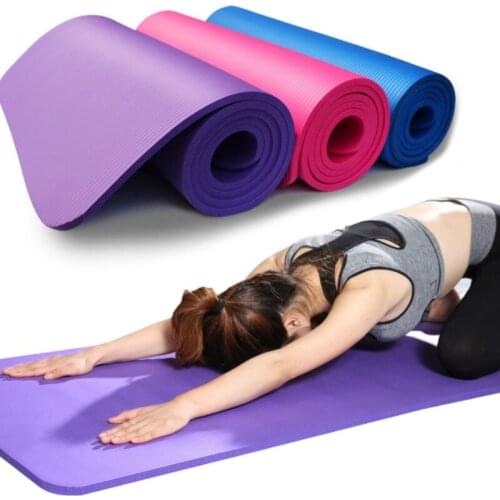 1 PC 1-1.5CM Thick NBR Comfort Foam Yoga Mat Anti-skid Exercise Mat Lengthened Environmentally Friendly And Odourless Unisex