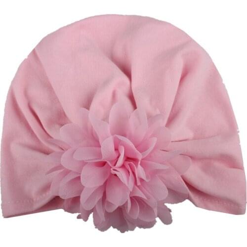 1Pc New Fashion Flower Baby Girls Hat Newborn Elastic Baby Turban Hats for Girls Cotton Infant Beanie Cap