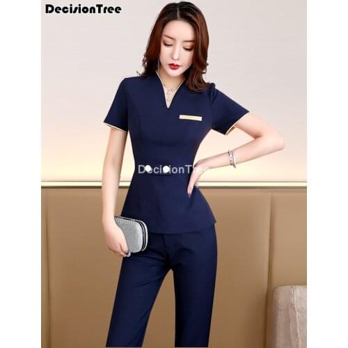 2021 beauty uniforms chinese style spa salon beautician clothing nail massage therapist uniform quality massage clothing