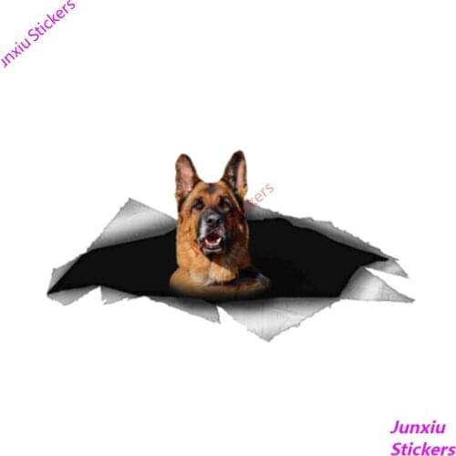 Creative German Shepherd Dog 3D Car Window Decal Accessories Waterproof High Quality Vinyl Cover Scratches PVC 13cm X 7cm