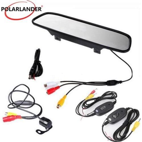 4.3 Inch Auto Parking Assistance system With Reversing Camera Car Rearview Mirror Monitor Car Video Universal