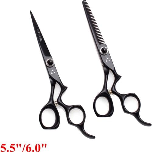 5.5 6.0 Hair Cutting Thinning Scissors Professional High Quality Barber Scissors Hairdressing Scissors 440c Japanese Steel 9016