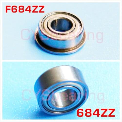 684 F684ZZ F684 ZZ 4x9x4mm 684ZZ Flange Bearing Thin Wall Deep Groove Mini Ball Bearing S684ZZ 4*9*4 mm SUS440 stainless steel